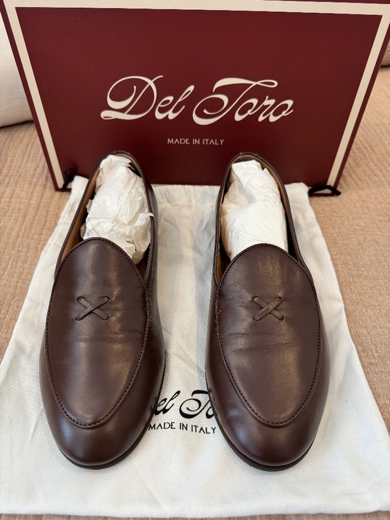 Del Toro Brown Leather Milano Loafer main image 11